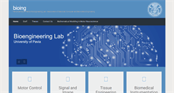 Desktop Screenshot of bioing.unipv.it